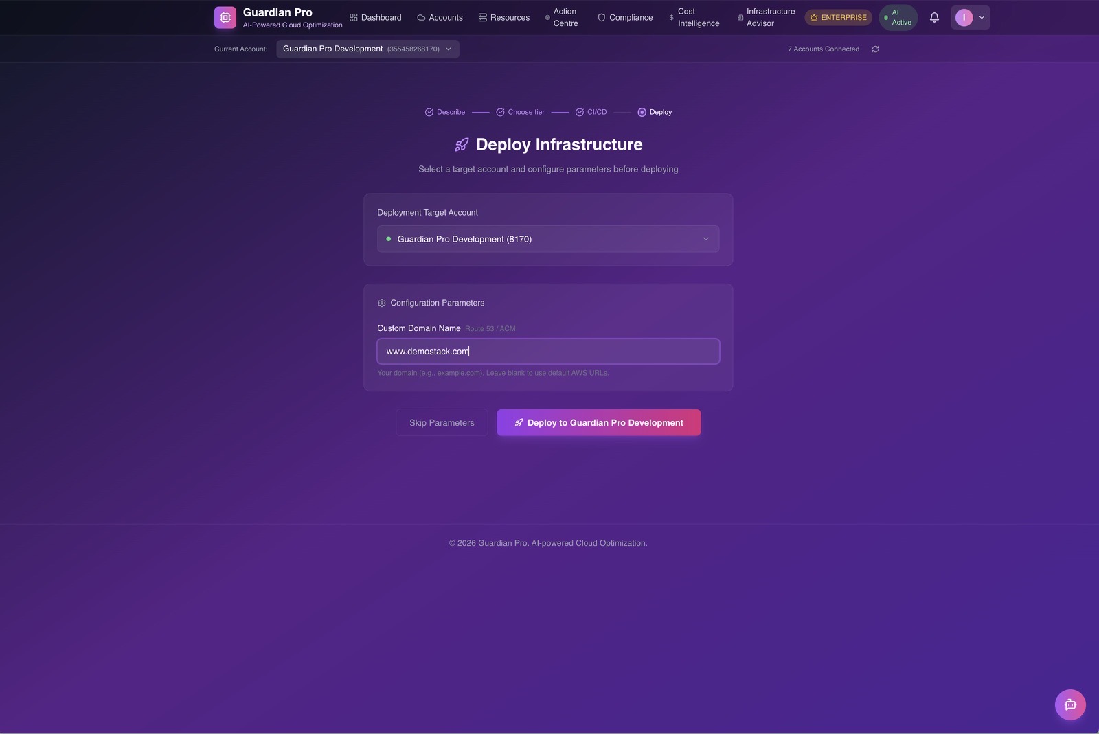 Preflight check results showing validation status and deployment readiness